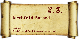 Marchfeld Botond névjegykártya